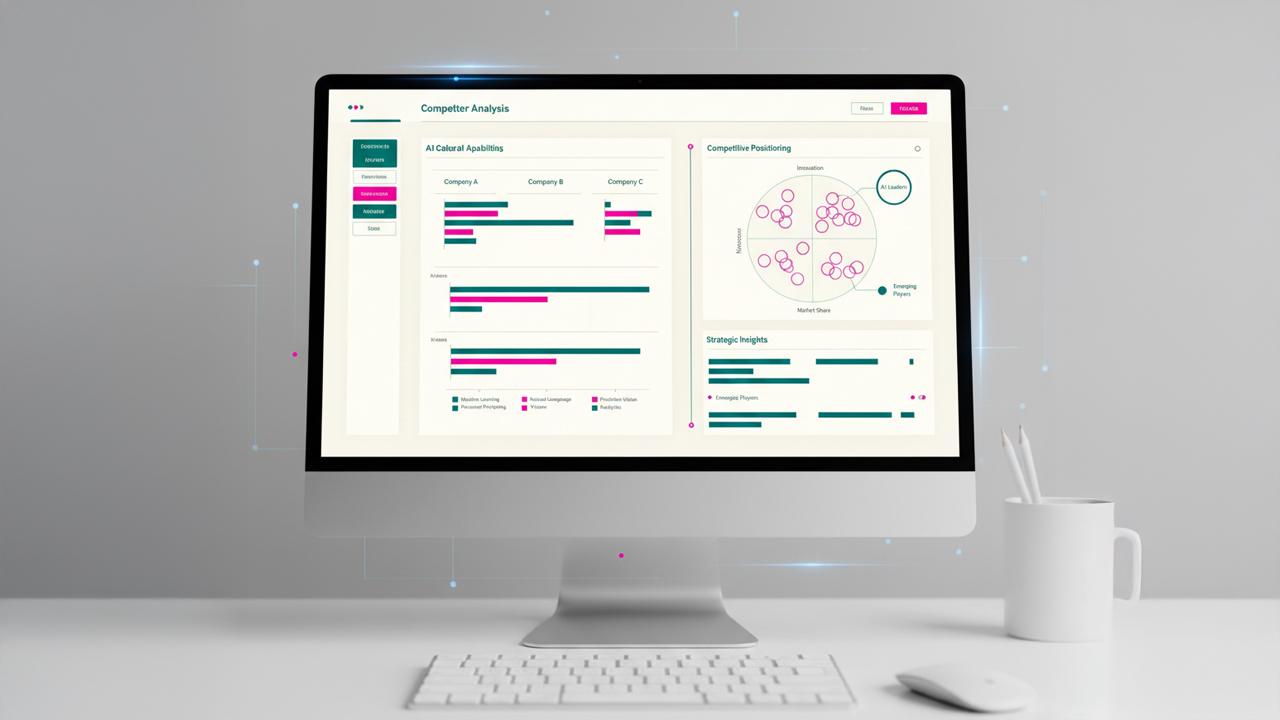 Competitor analysis spread comparing marketing performance