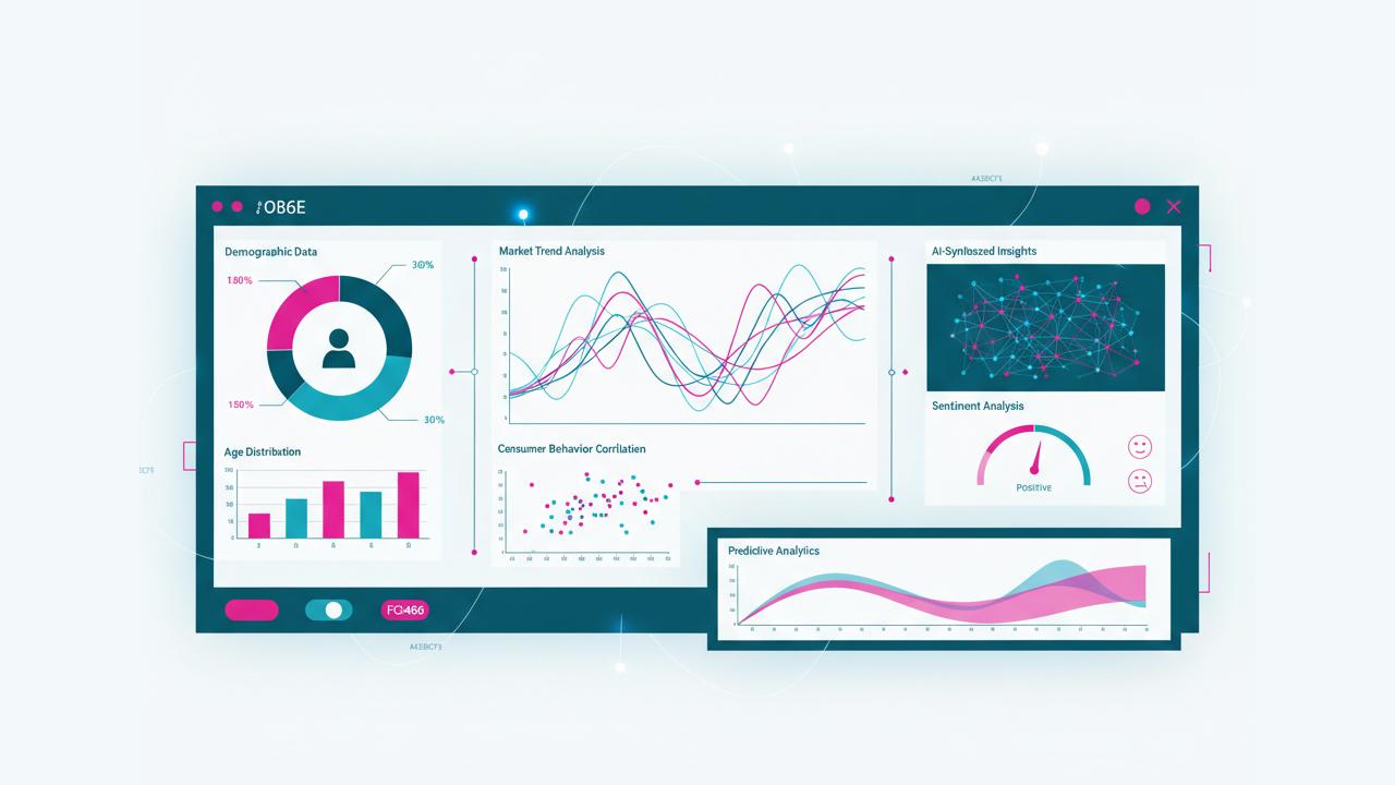Dashboards and charts from AI-generated market research pack